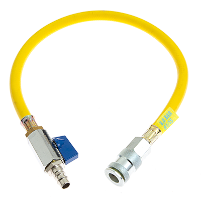 ACCESSORIES FOR HIGH-PRESSURE LIFTING BAGS - HOSE WITH SHUT-OFF VALVE