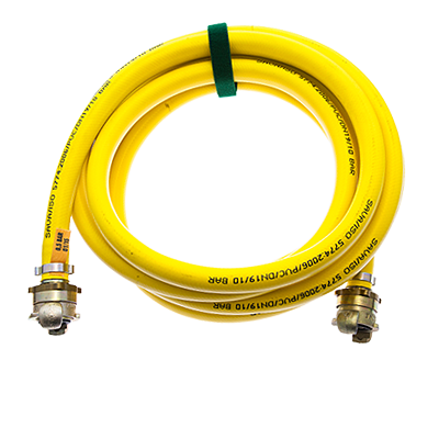 LOW-PRESSURE LIFTING BAGS - INFLATION HOSES YELLOW RIGID